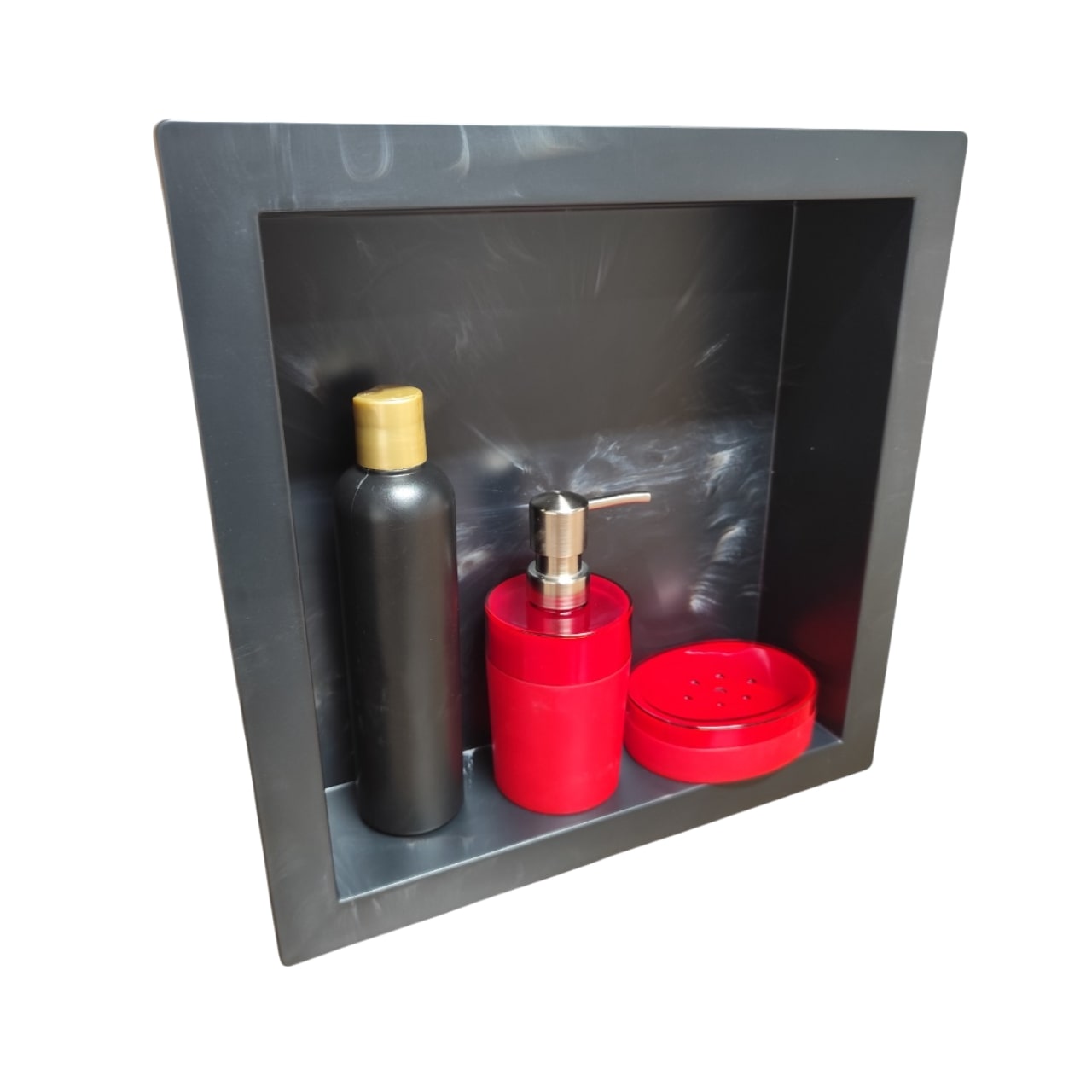 DEPLASTI - NICHO PAREDE PARA EMBUTIR 30X30 PRETO NERO